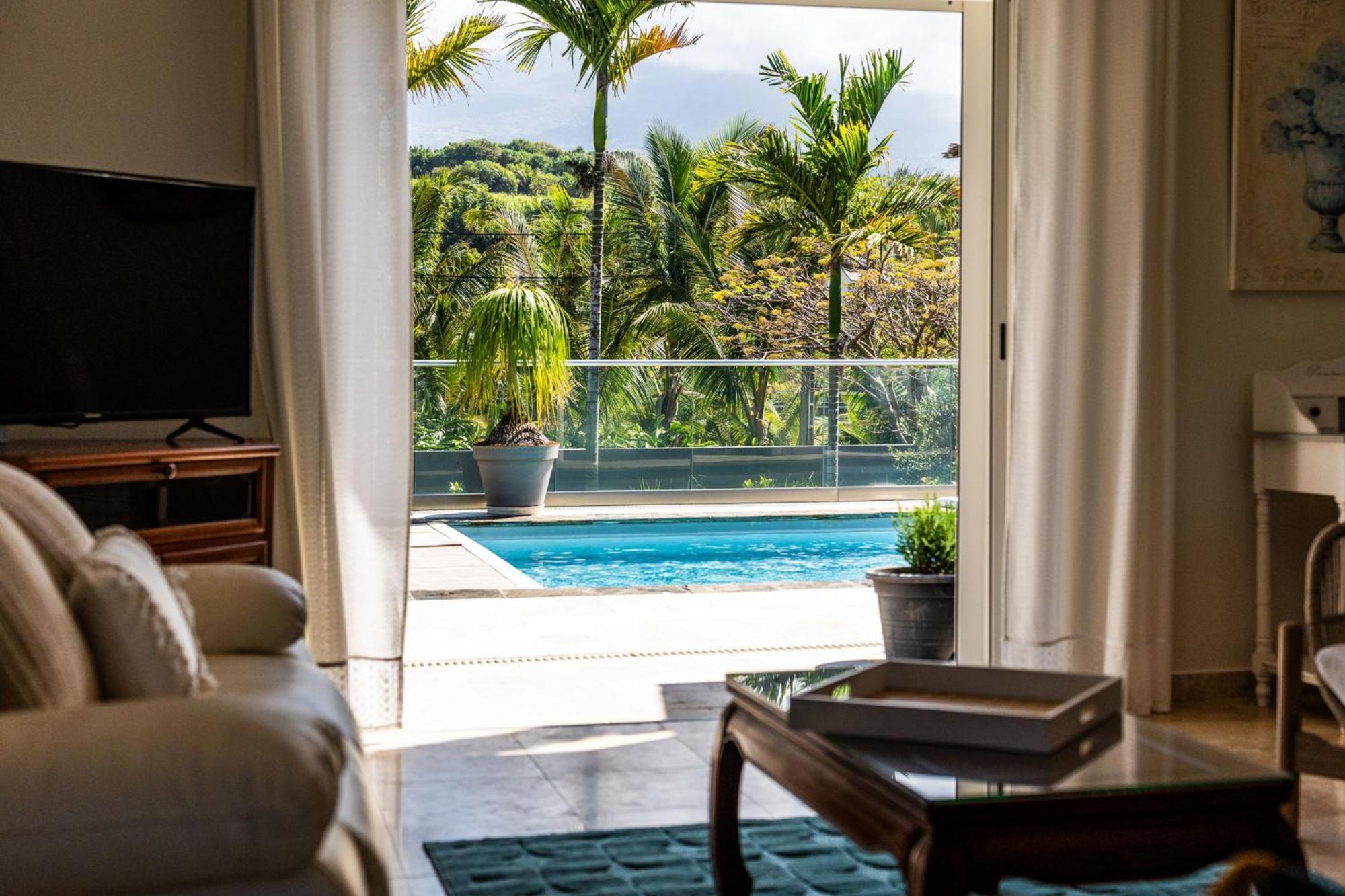 Villa Avec Piscine Vue Mer Et Montagne, En Pleine Nature Saint-Joseph Buitenkant foto
